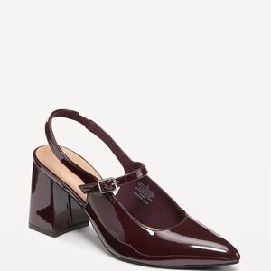 Slingback Wine Purple  Mary Jane Heels